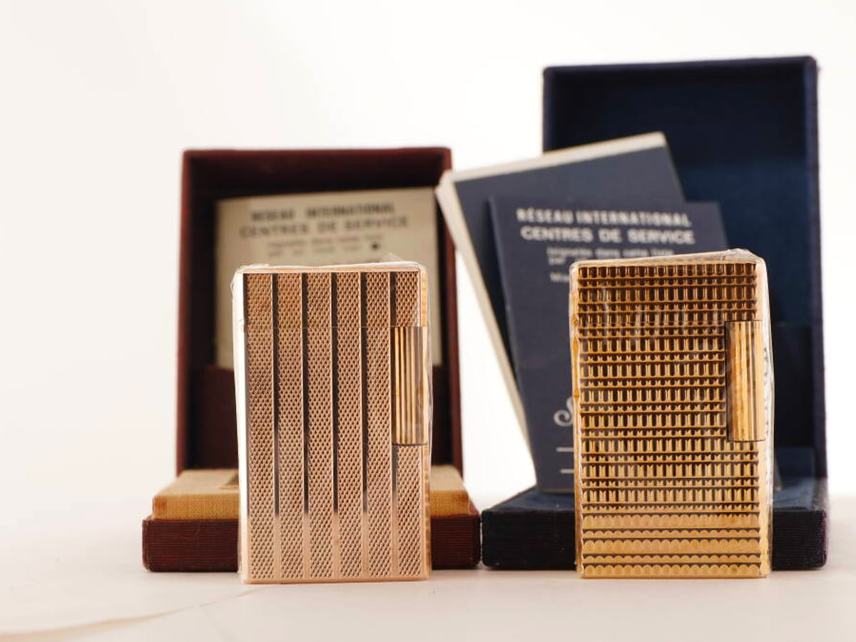 S.T.Dupont デュポン表記 ライン1タイプ 大型ライター 2点 ケース・紙類付 ジャンク品