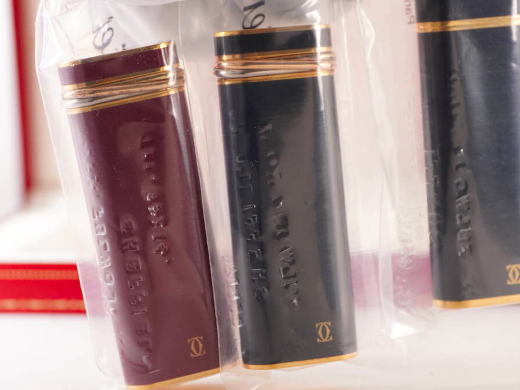 Cartier カルティエ ガスライター 3点セット 原箱付 ボルドー系 ブラック系 漆面調 現状品 · plate 4