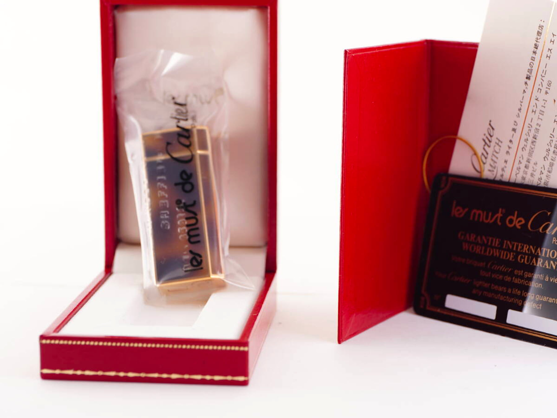 Cartier カルティエ表記 五角形 ガスライター ケース・カード付 ジャンク品