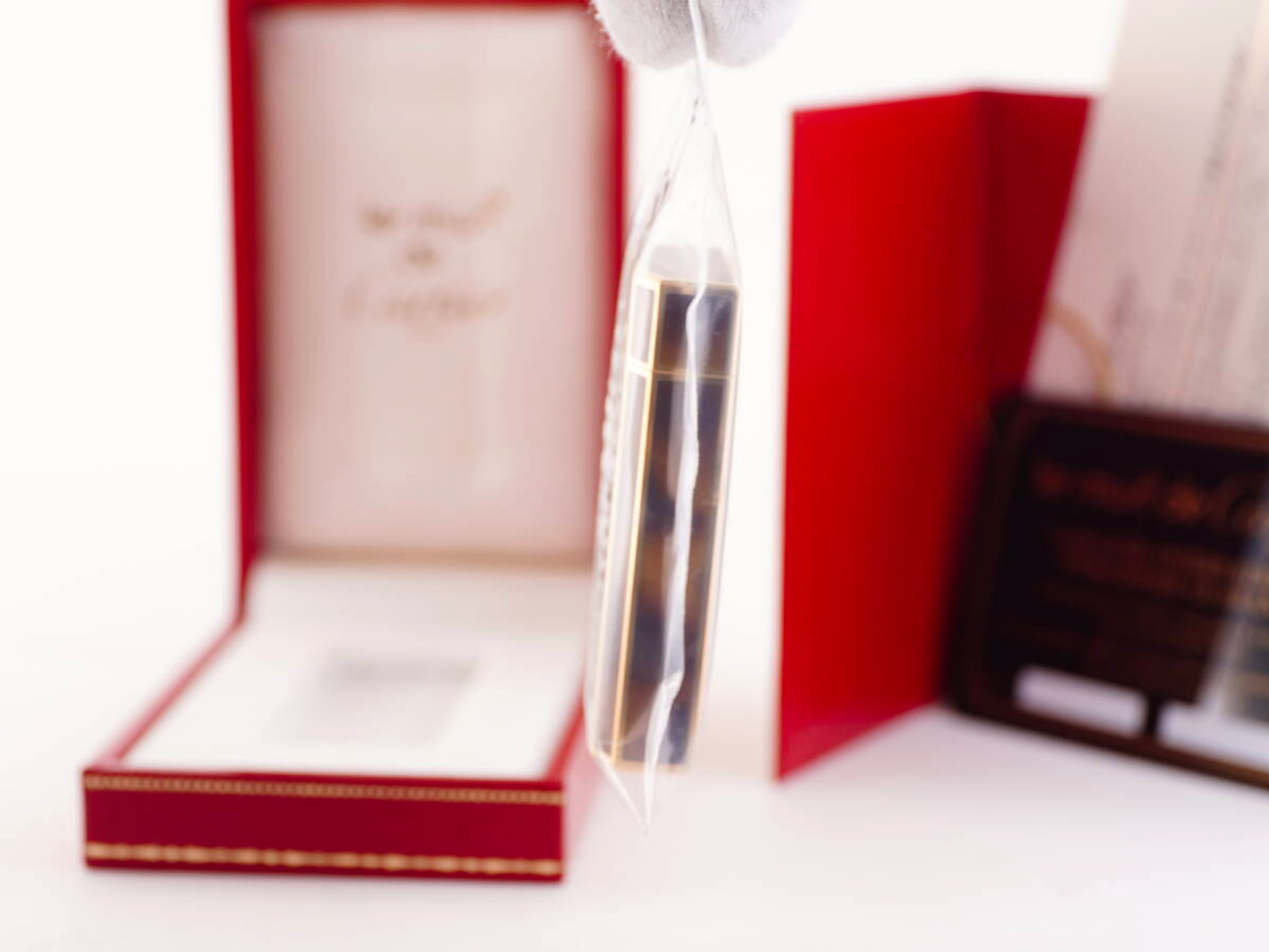 Cartier カルティエ表記 五角形 ガスライター ケース・カード付 ジャンク品 · plate 10