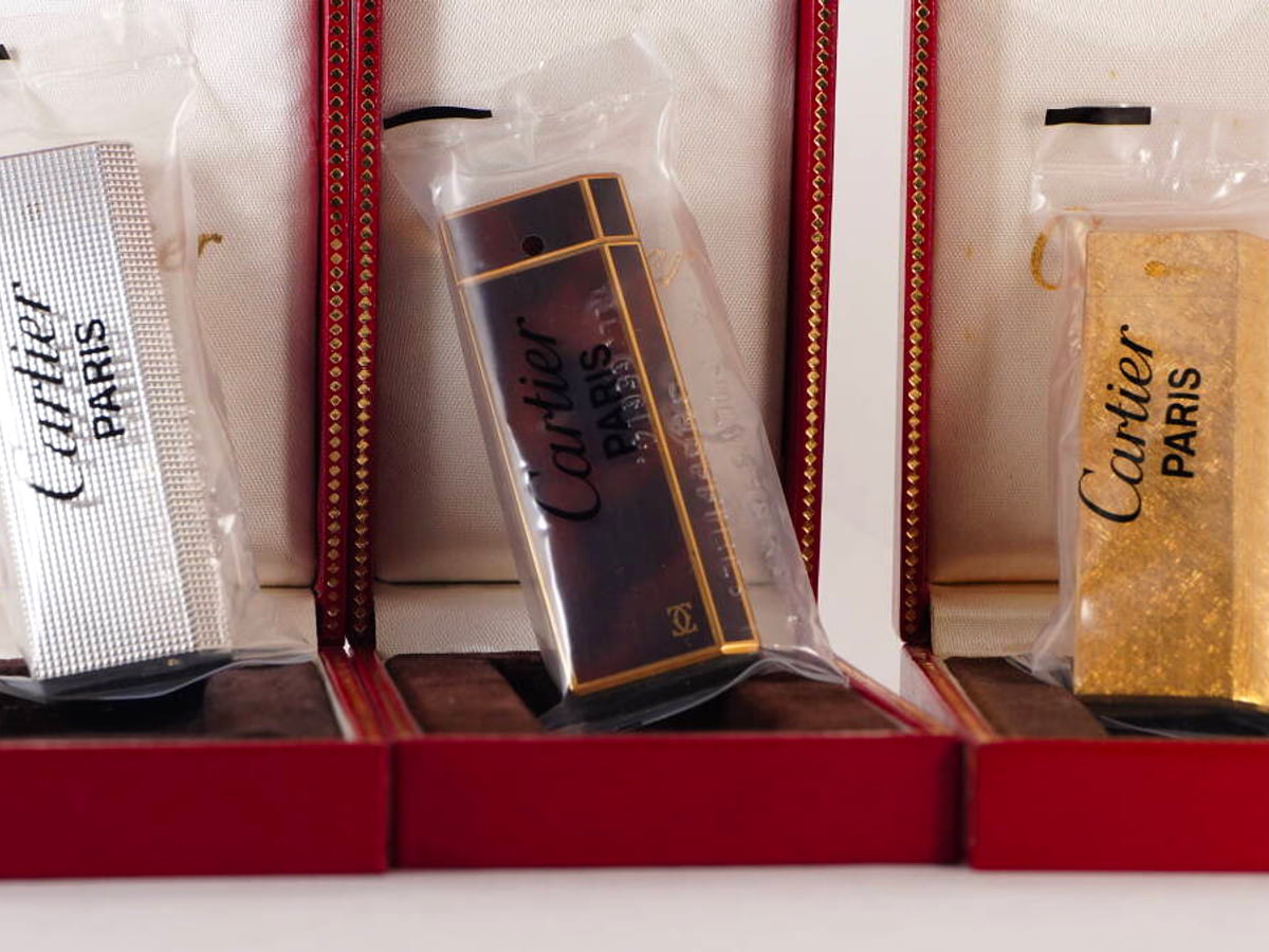 Cartier カルティエ ガスライター 3点セット シルバーカラー ブラック系 ゴールドカラー 元箱付