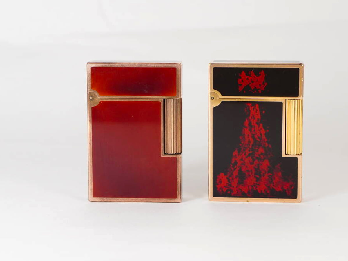 S.T. Dupont デュポン ガスライター 2点セット レッド系 単品 現状品