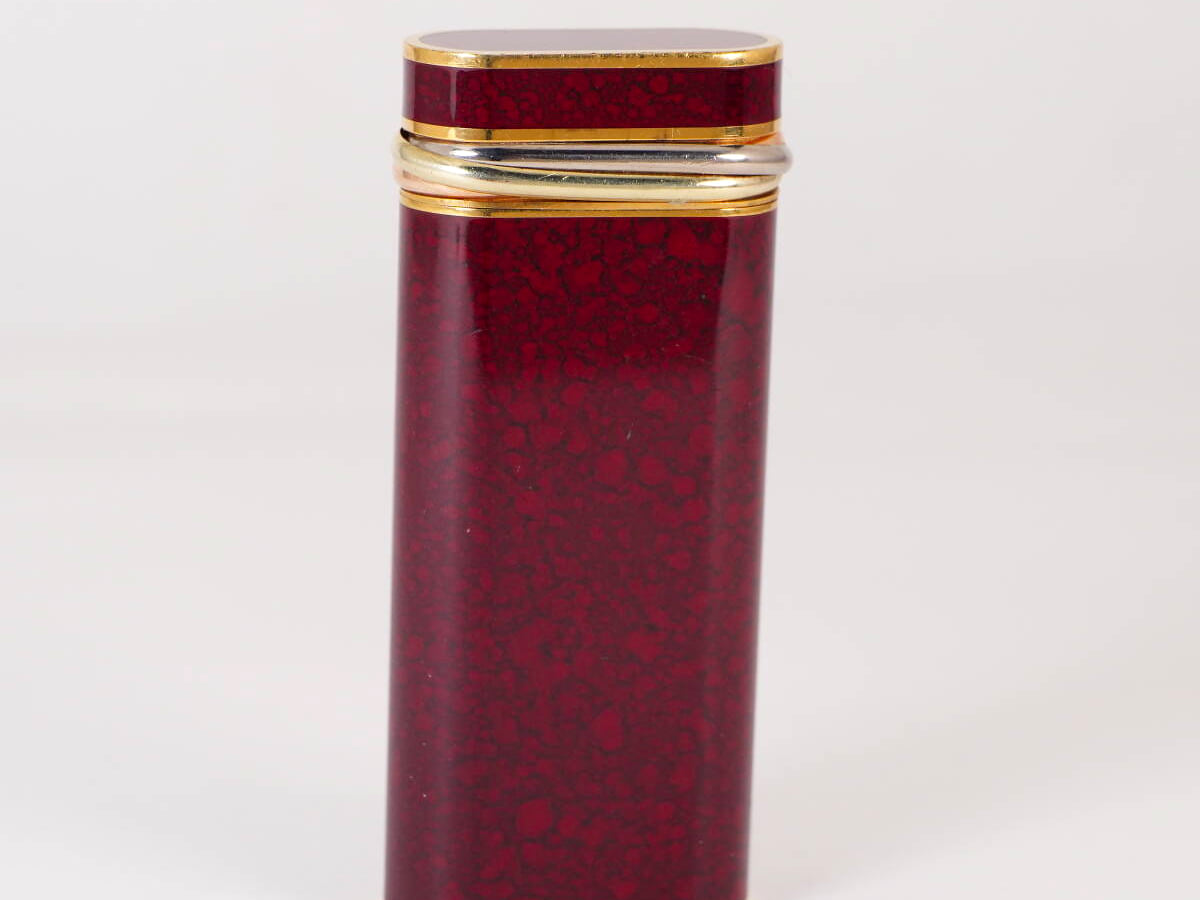 Cartier カルティエ ガスライター レッド系 現状品