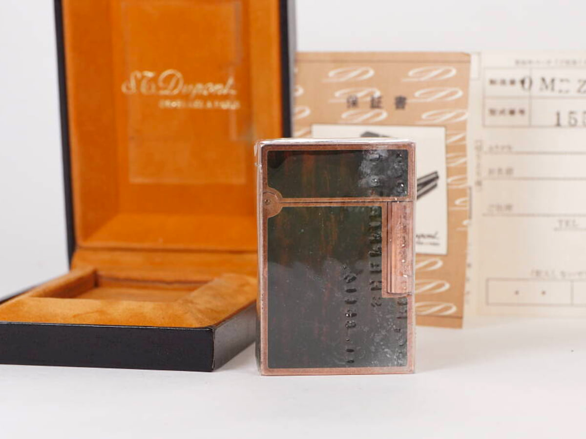 S.T.Dupont エス・テー・デュポン ガスライター ライン2系 1点 ブラック系 箱・書類付 現状品