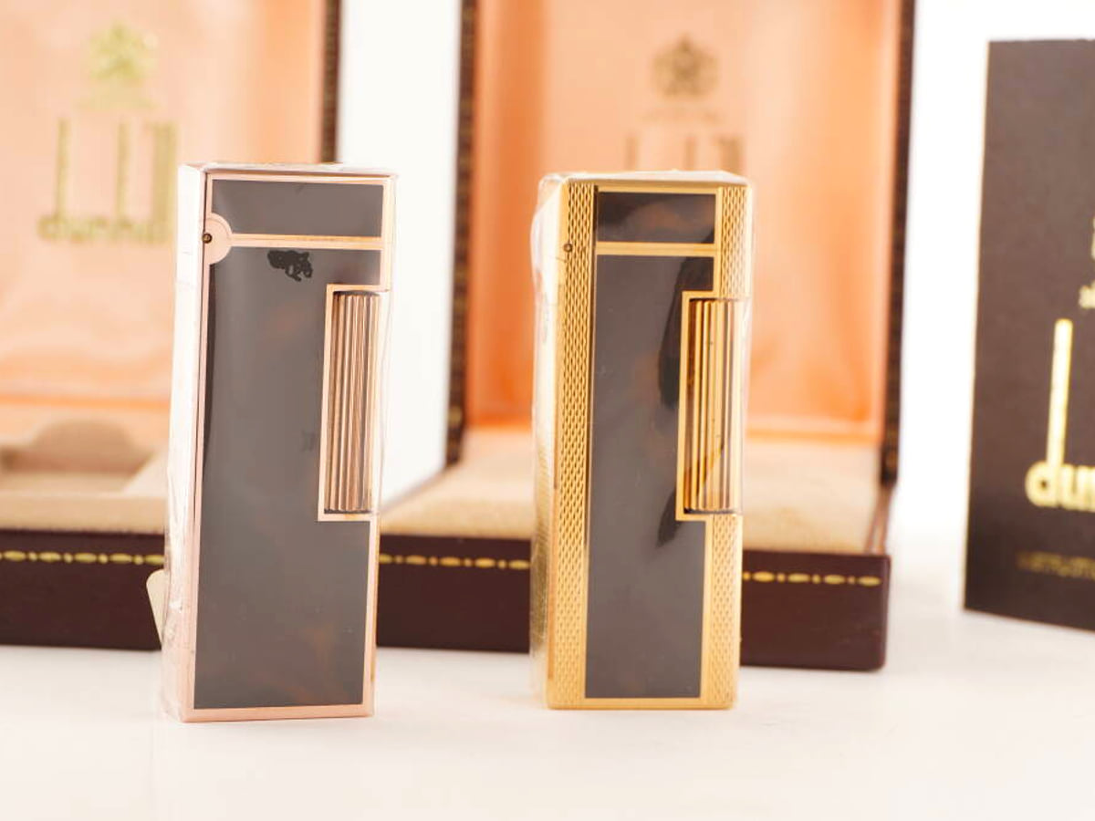 dunhill ダンヒル ガスライター 2点セット ゴールド シルバーカラー 元箱付