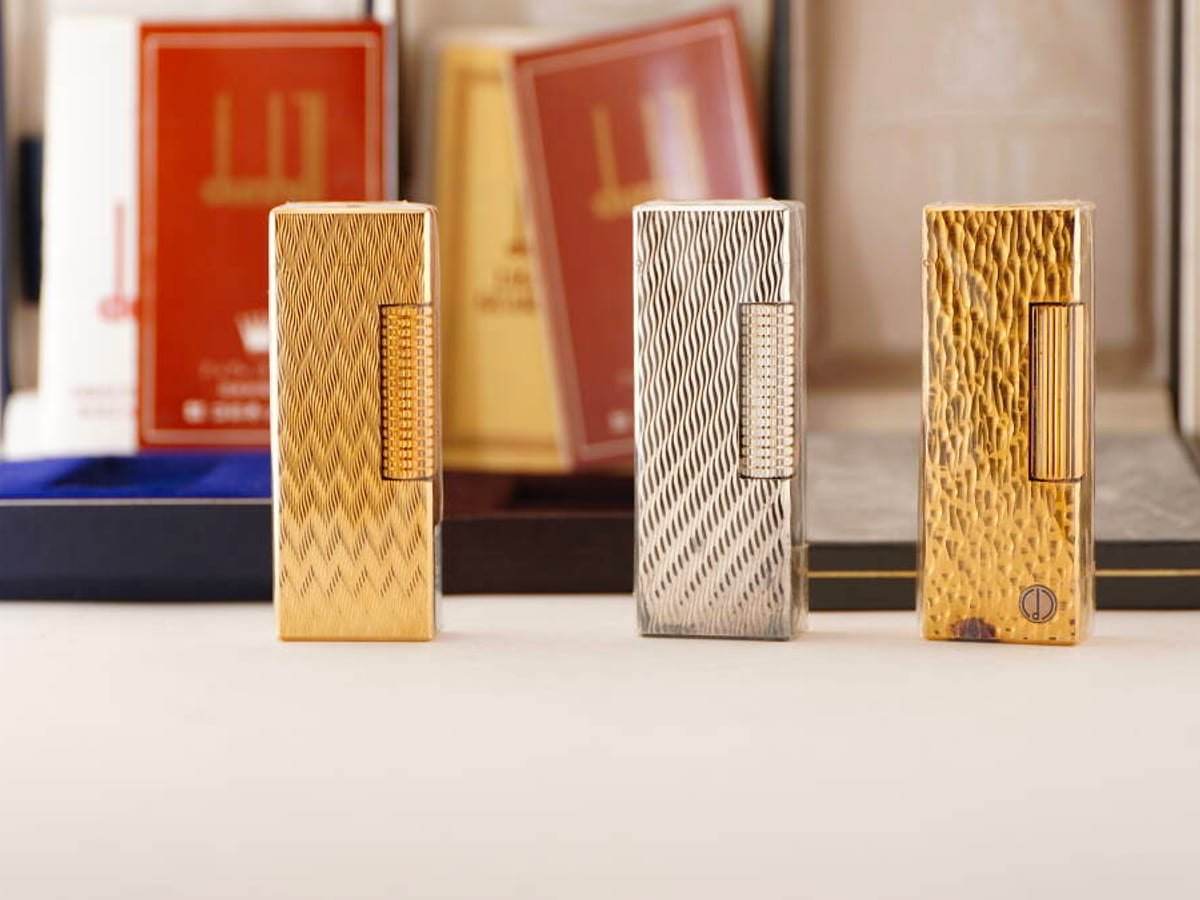 dunhill ダンヒル表記 ガスライター 3点 ケース・書類類付 ジャンク品