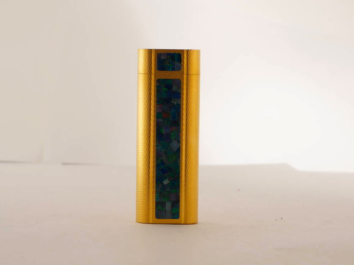 Cartier カルティエ表記 ガスライター ゴールドカラー モザイク調 ジャンク品