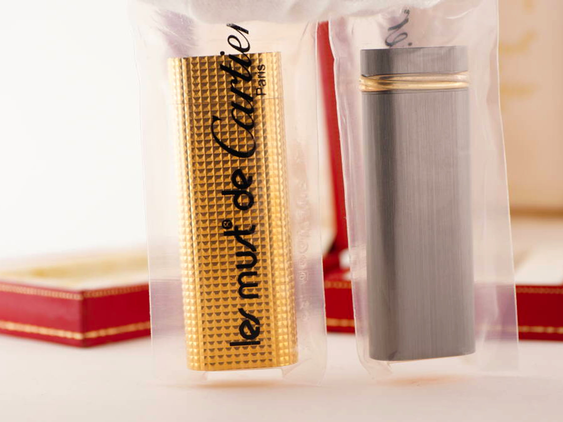 Cartier カルティエ表記 ガスライター 2点 ケース付 ジャンク品