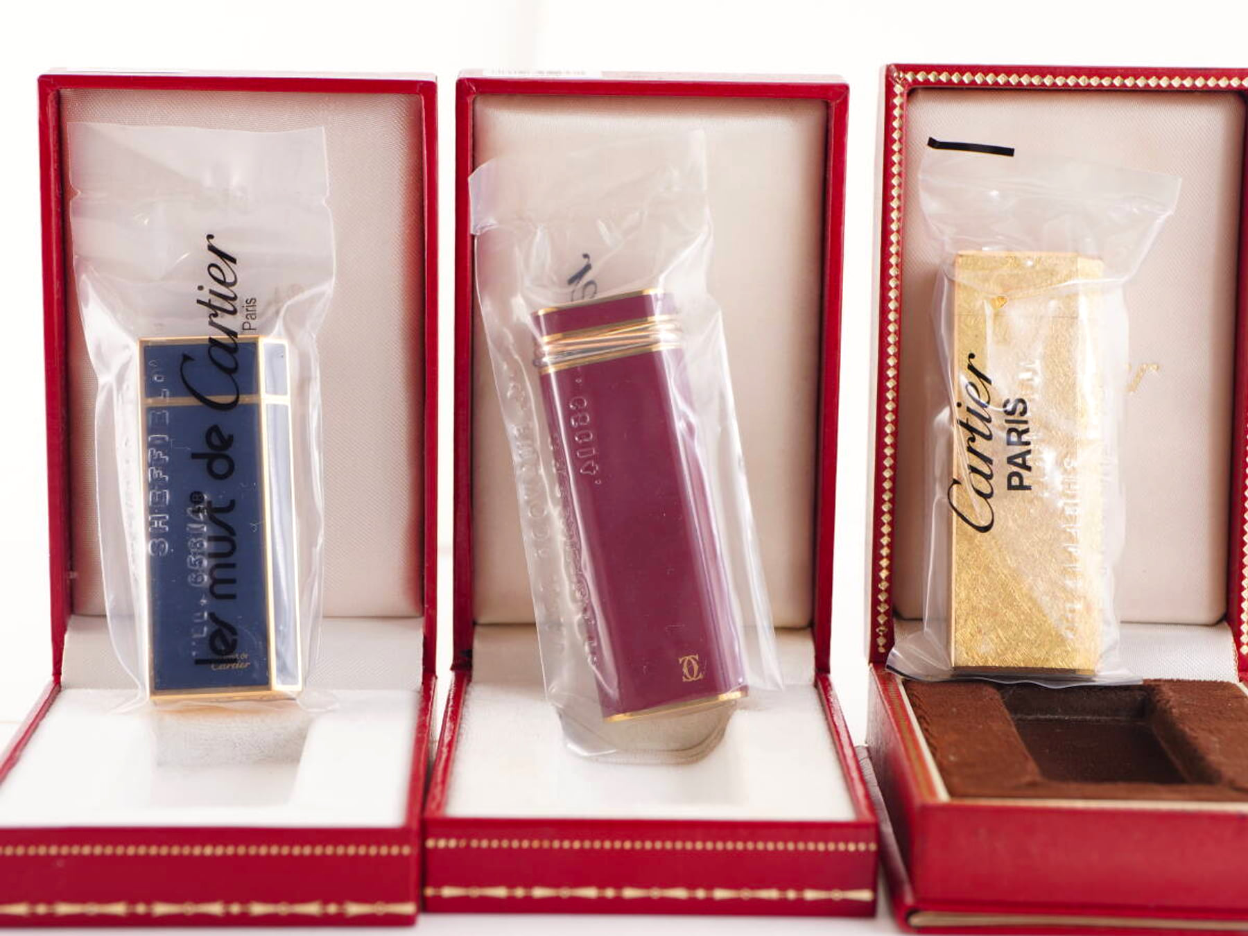 Cartier カルティエ表記 ガスライター 3点 ケース付 ジャンク品