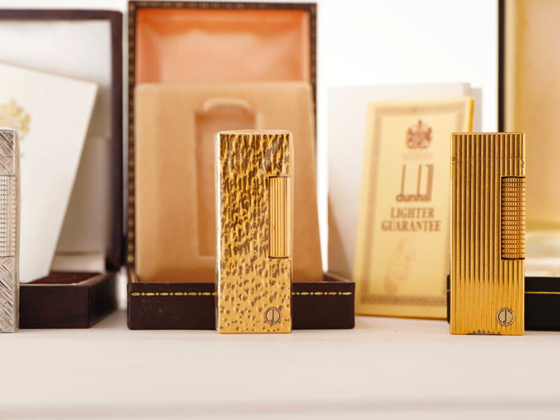 dunhill ダンヒル表記 ガスライター 3点 ケース・書類付 ジャンク品