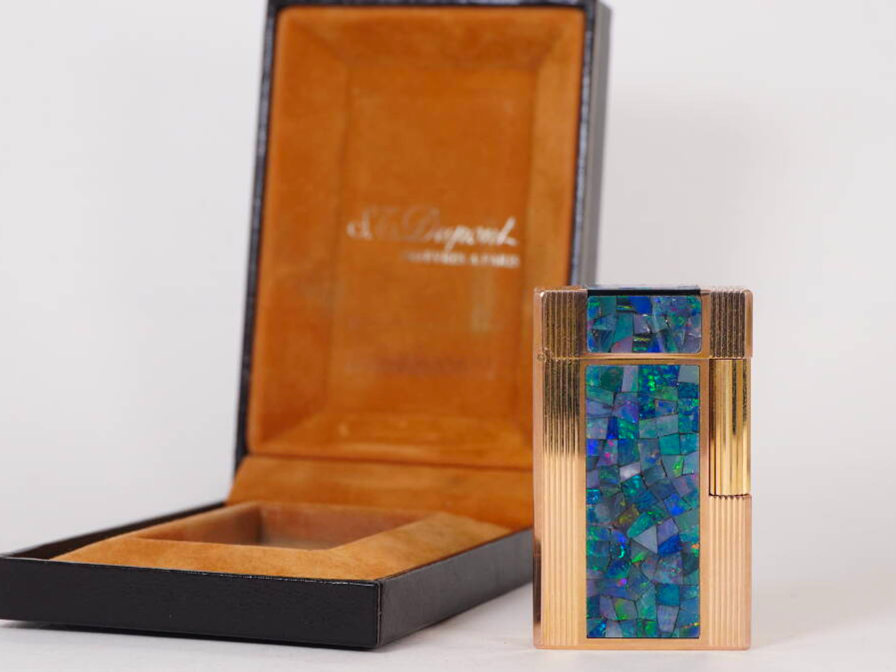 S.T.Dupont エス・テー・デュポン ガスライター ライン1系 1点 装飾デザイン 箱付 現状品