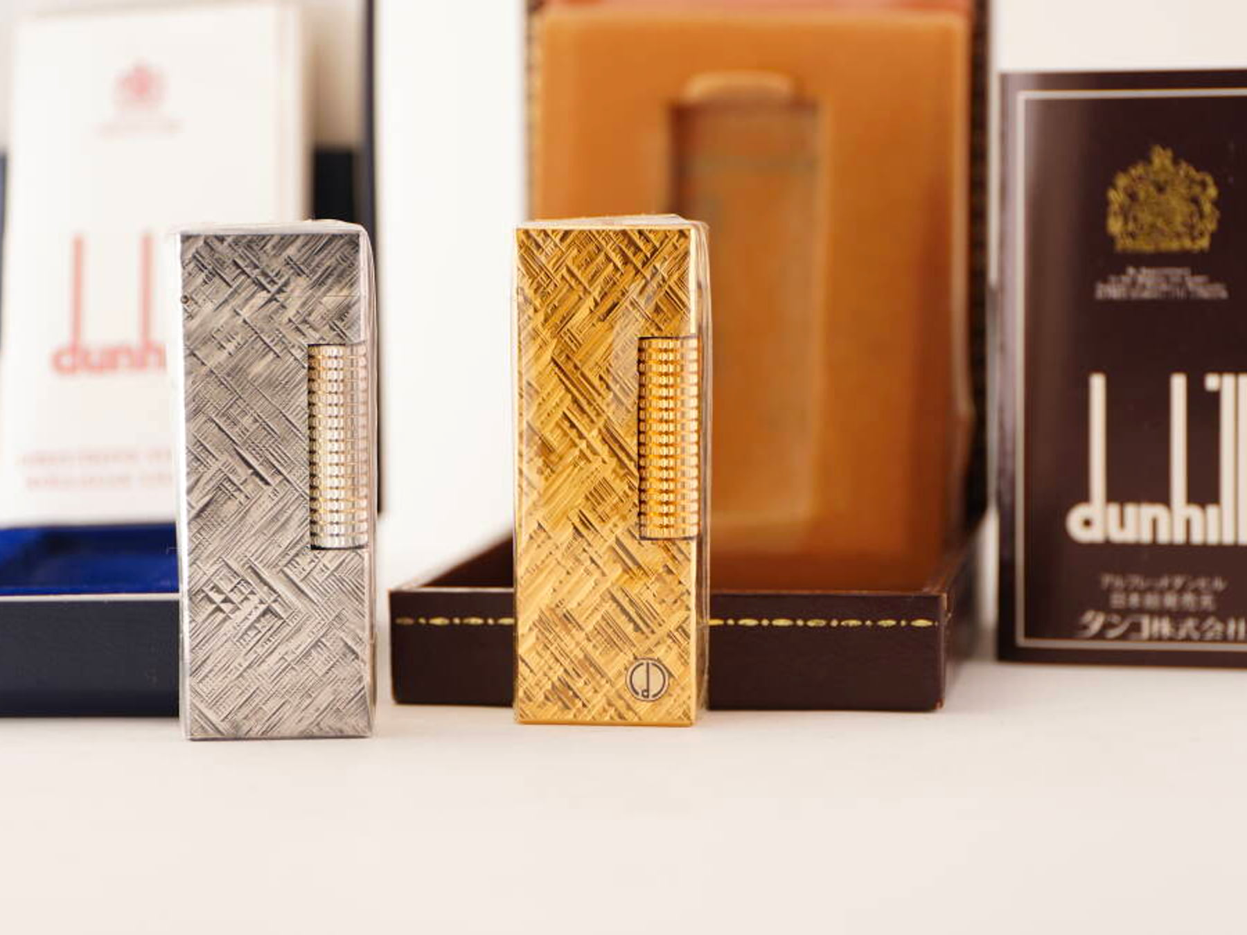 dunhill ダンヒル表記 ガスライター 2点 ケース・箱類付 ジャンク品