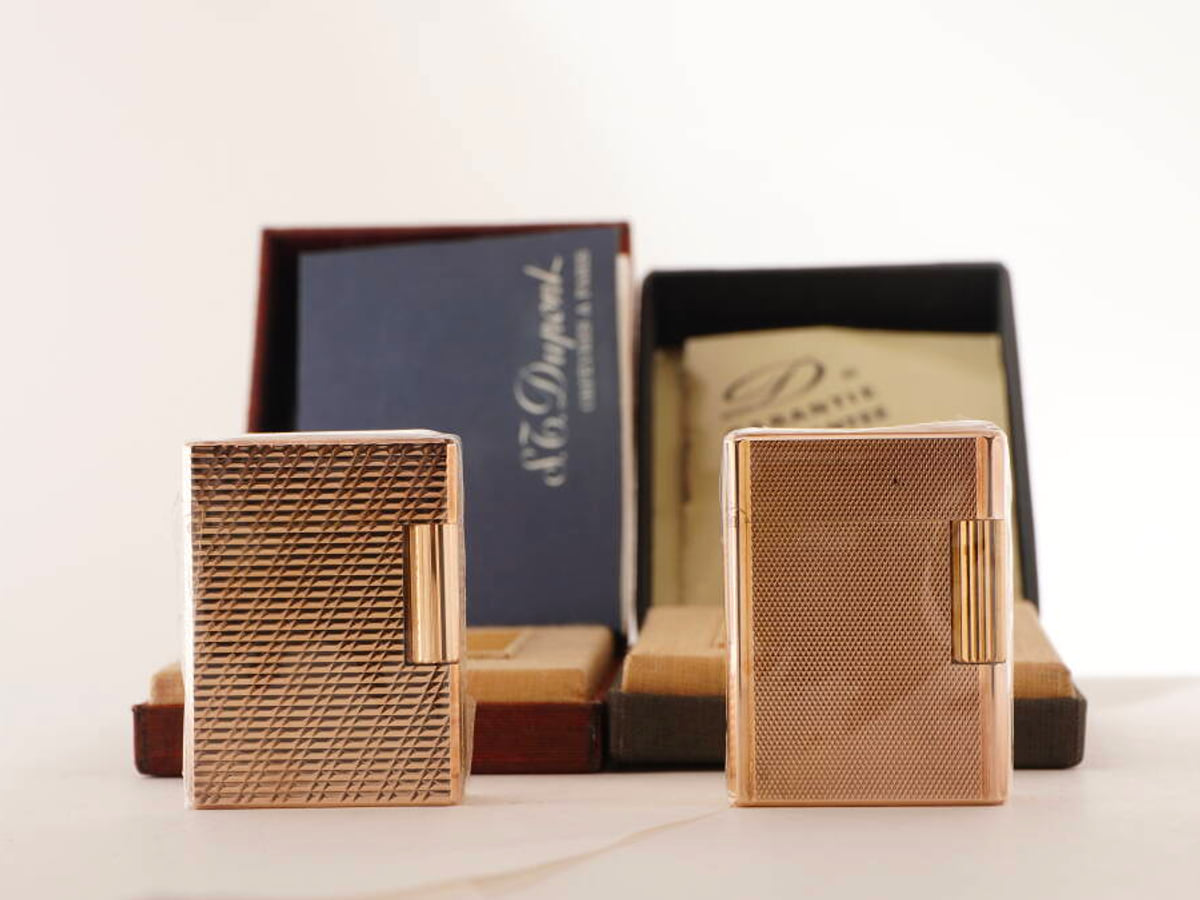 S.T.Dupont デュポン表記 ライン1タイプ 小型ライター 2点 ケース付 ジャンク品