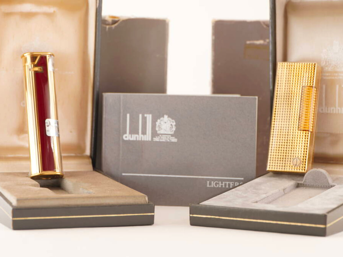 dunhill ダンヒル ガスライター 2点 ゴールド レッド 元箱付