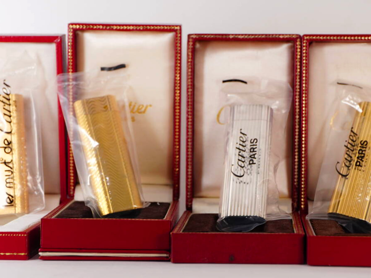 Cartier カルティエ ガスライター 4点セット ゴールドカラーほか 原盒付