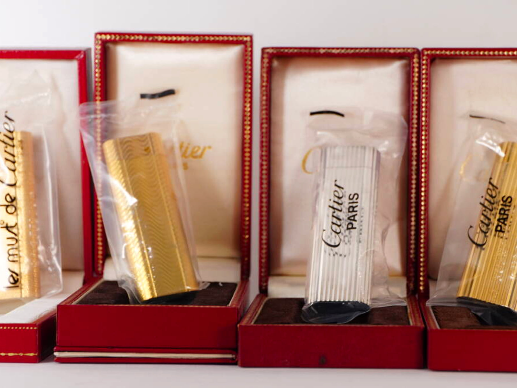 Cartier カルティエ ガスライター 4点セット ゴールドカラーほか 原盒付