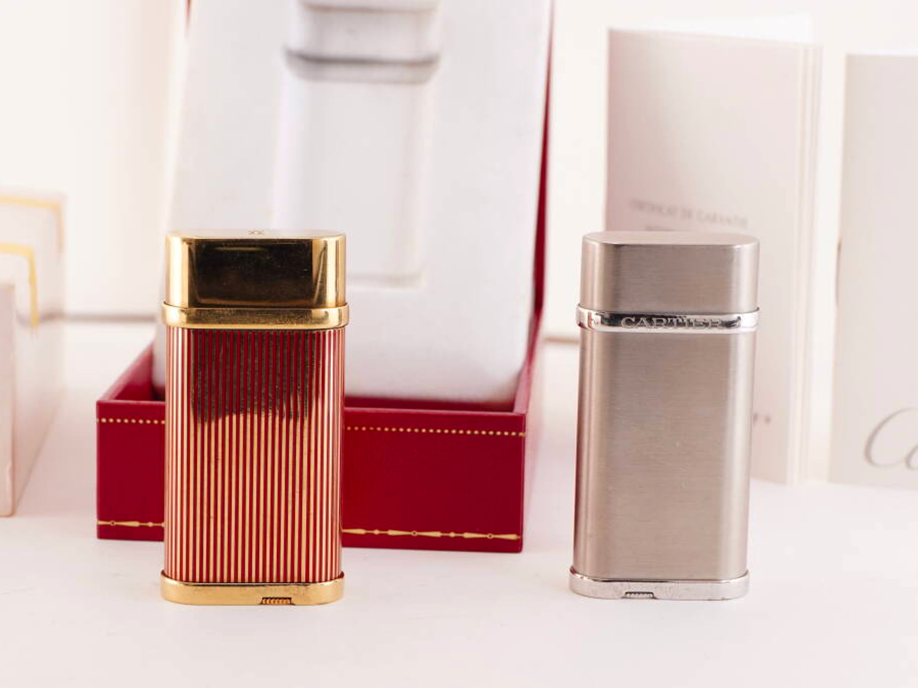 Cartier表記 ライター 2点まとめ 箱類付き 未確認 ジャンク品