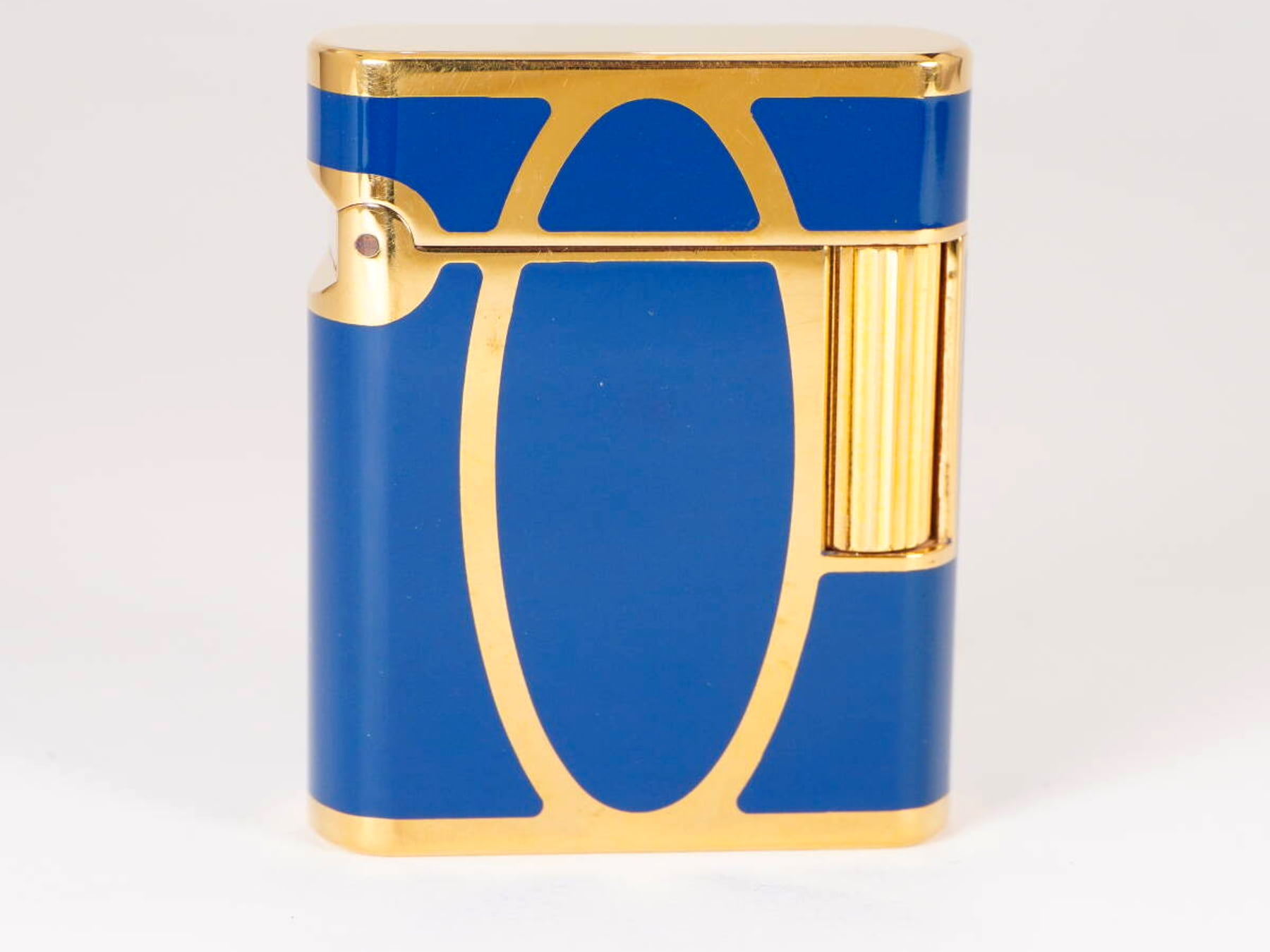 S.T.Dupont デュポン ガスライター ブルー中国漆 ゴールド装飾 フランス製 現状品