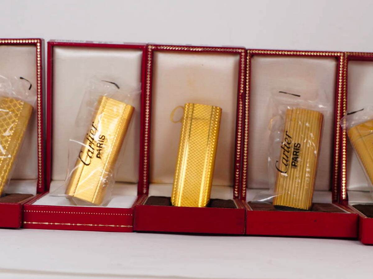 Cartier カルティエ ガスライター ゴールドカラー 5点セット 箱付