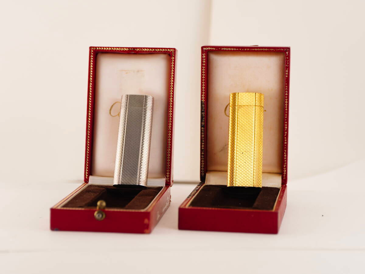 Cartier カルティエ表記 ガスライター 2点 ケース付 ジャンク品
