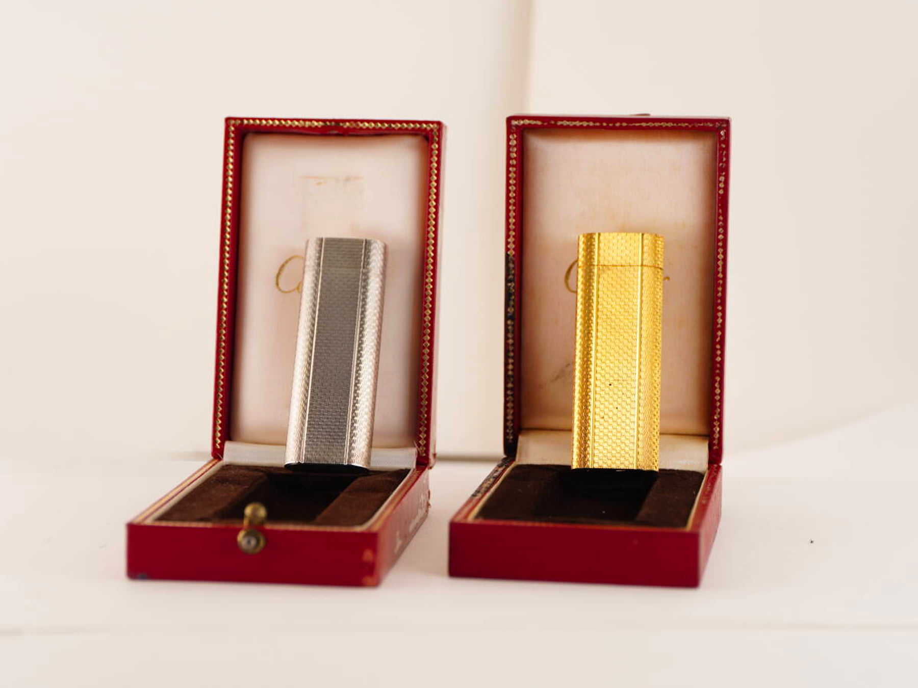 Cartier カルティエ表記 ガスライター 2点 ケース付 ジャンク品