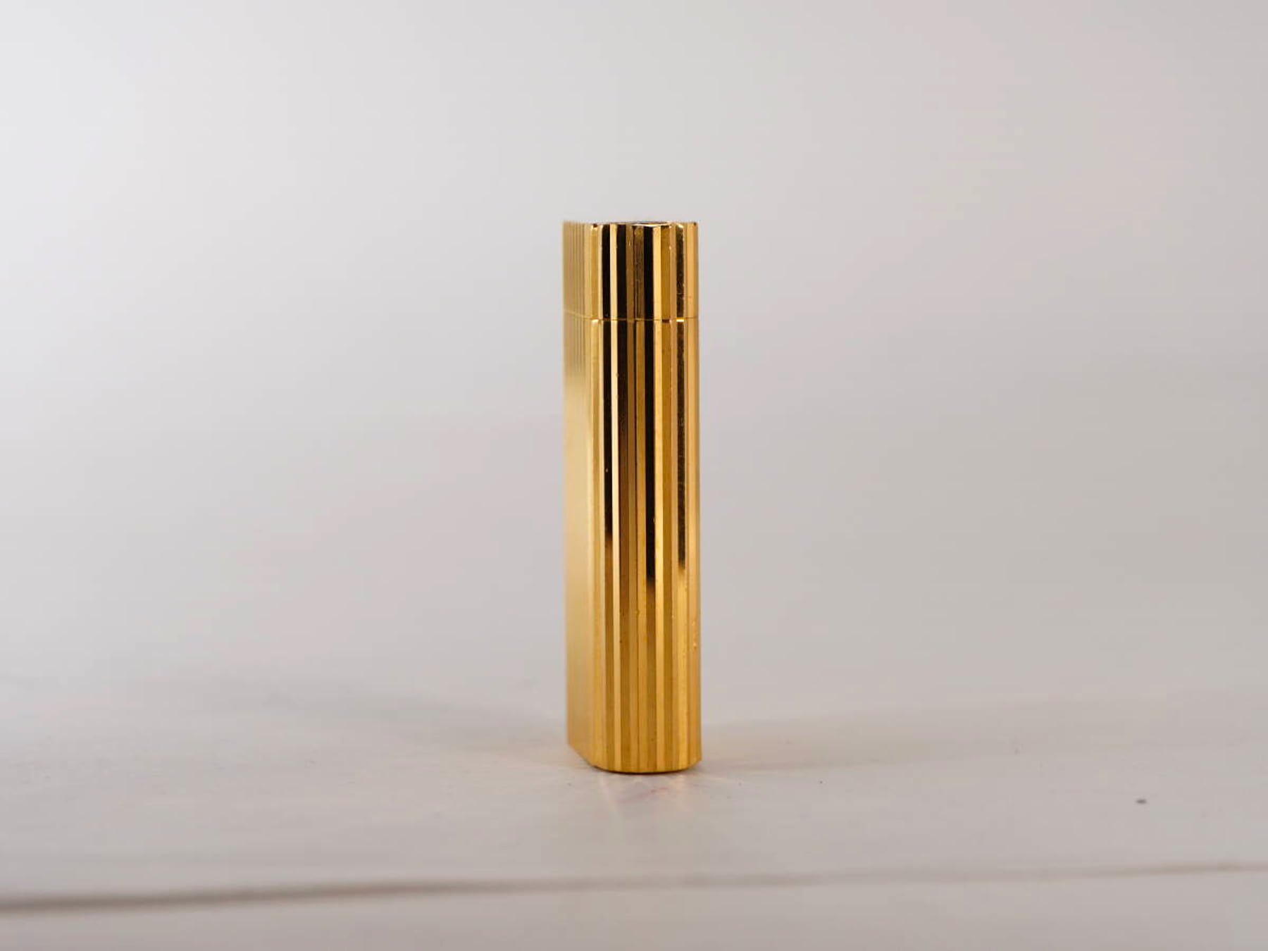 Cartier カルティエ ガスライター ゴールドカラー ストライプ調 短款 単体 · plate 8