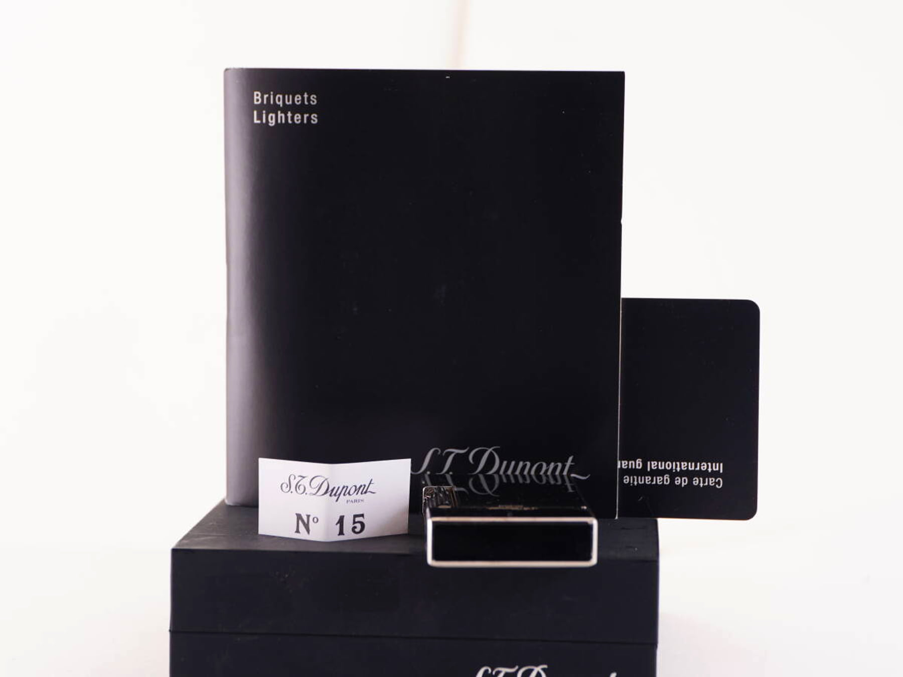 S.T.Dupont デュポン表記 ライン2タイプ ブラック系 漆調 ガスライター ケース・書類付 ジャンク品 · plate 5