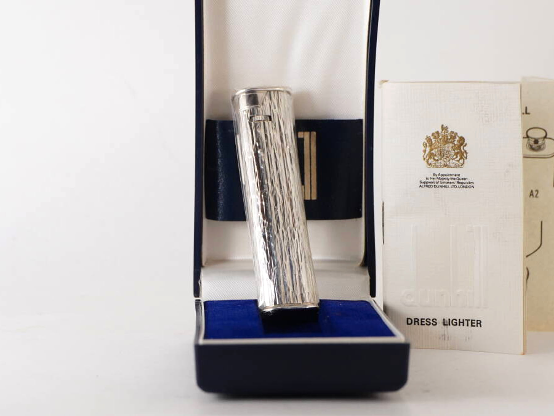 dunhill ダンヒル ドレスライター シルバーカラー 縦柄調 元箱付